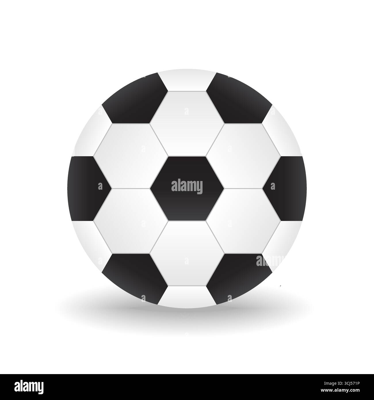 Ballon de football. Symbole ballon de football. Illustration vectorielle isolée sur fond blanc. Illustration de Vecteur