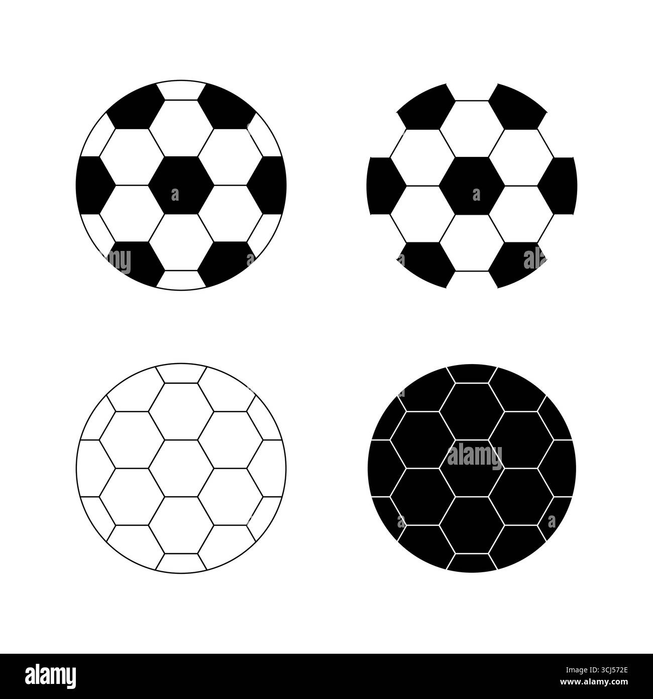 Ballon de football. Symbole ballon de football. Illustration vectorielle isolée sur fond blanc. Illustration de Vecteur