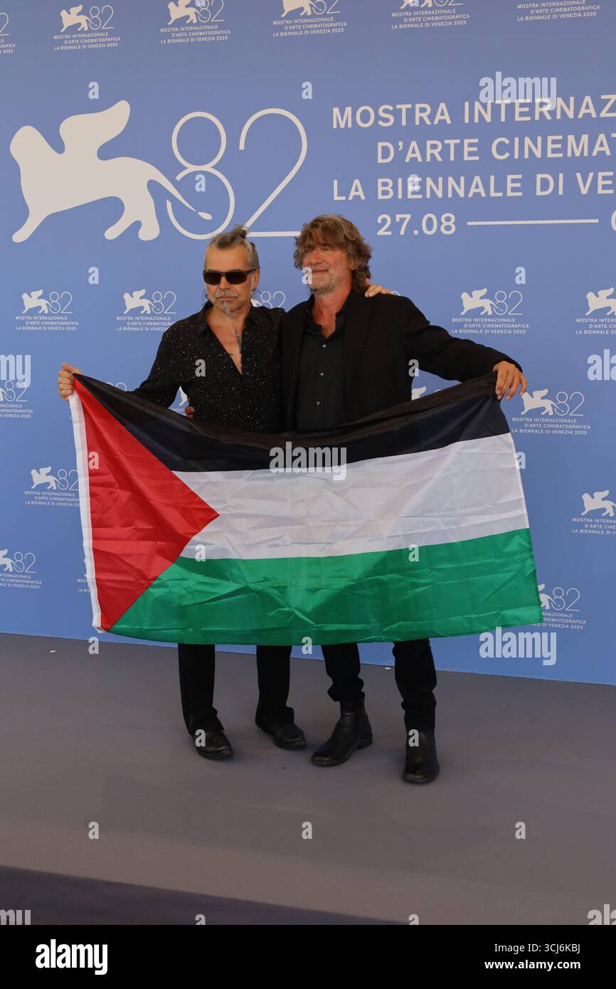 Venise, Italie, 5 septembre 2025. À la photo appel pour le bruit du film à l'intérieur. Ne m’appelez pas Une Rock Star (Piero Pelù. Rumore Dentro) au 82e Festival international du film de Venise. Crédit photo : Doreen Kennedy / Alamy Live News. Banque D'Images