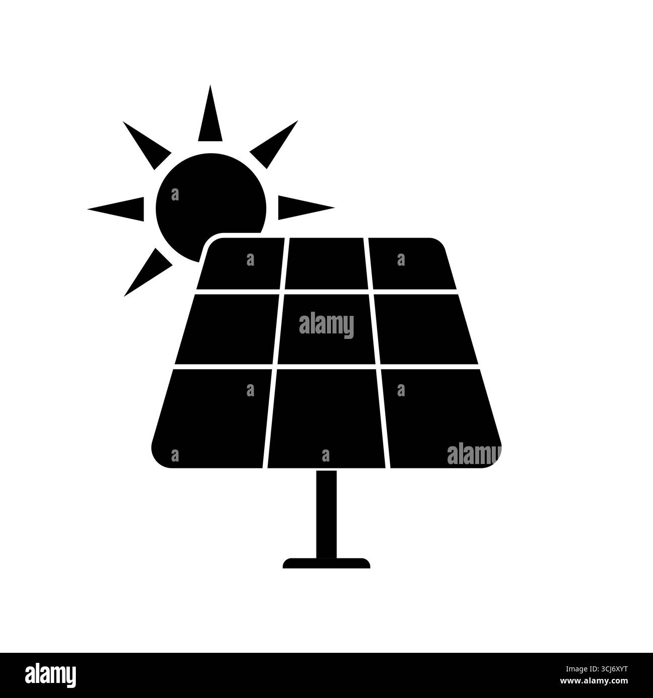 Logo de panneau solaire. Logo énergie solaire. Illustration vectorielle isolée sur fond blanc. Illustration de Vecteur