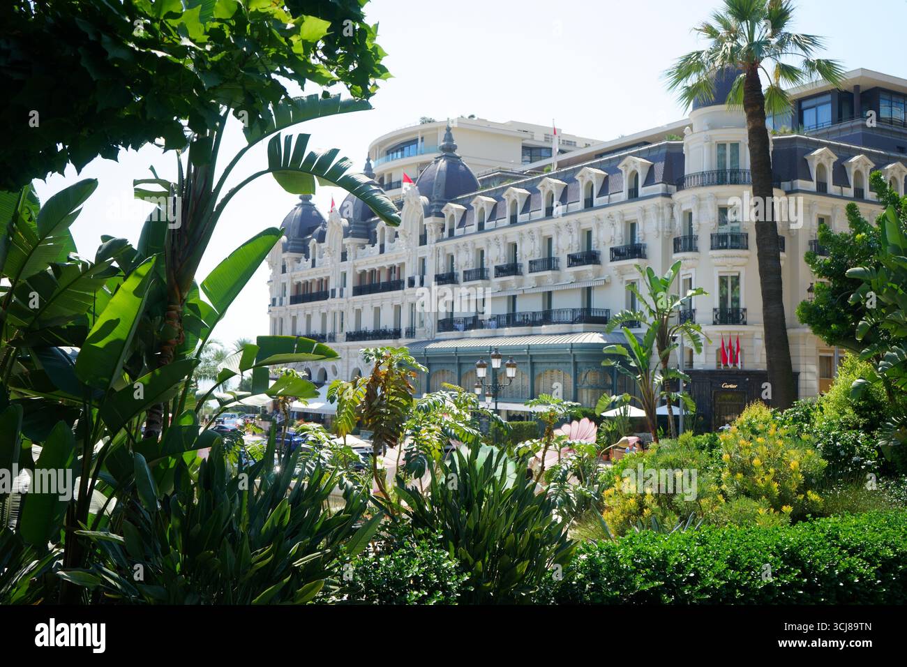 Place du Casino, Monte Carlo - Monaco - France, Hôtel de Paris Banque D'Images