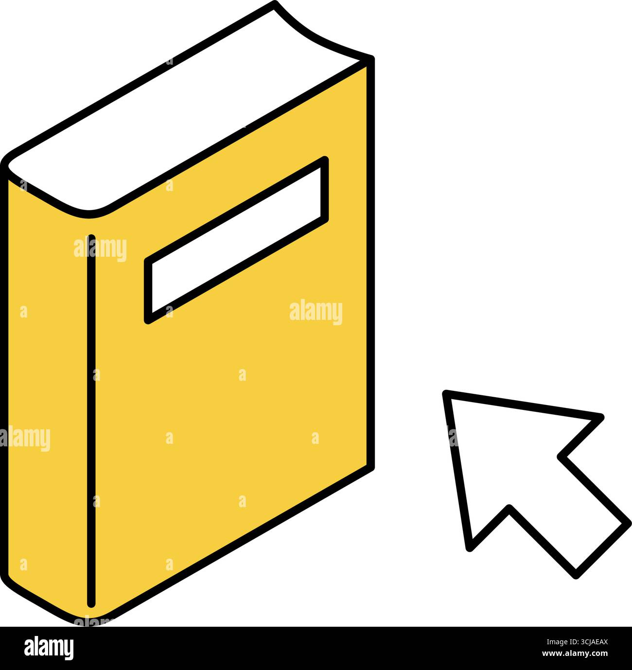 Livre d'apprentissage en ligne avec icône de ligne simple isométrique flèche, illustration vectorielle Illustration de Vecteur