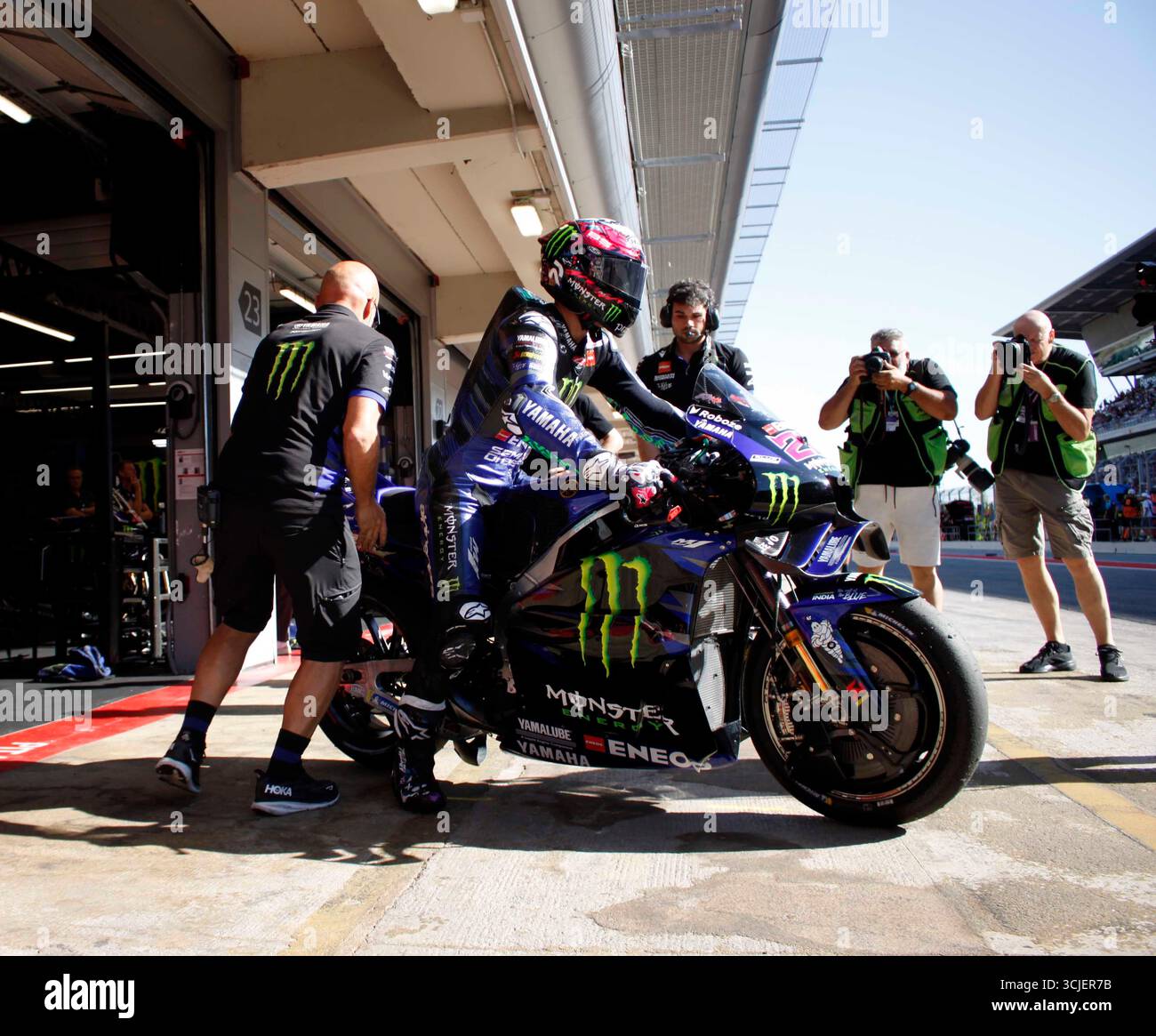 Sabadell, Barcelone, Espagne. 6 septembre 2025. Montmelo Espagne 06 septembre 2025 Fabio Quartararo (20 FR Yamaha) lors de la course de sprint au Grand Prix MotoGP de Catalogne 2025 à Montmelo Espagne le 06 septembre 2025 (crédit image : © Xavi Urgeles/ZUMA Press Wire) USAGE ÉDITORIAL SEULEMENT ! Non destiné à UN USAGE commercial ! Crédit : ZUMA Press, Inc/Alamy Live News Banque D'Images