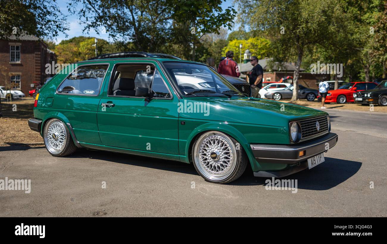 1984 VW Golf C, exposé au Bicester Motion Scamble le 25 août 2025. Banque D'Images
