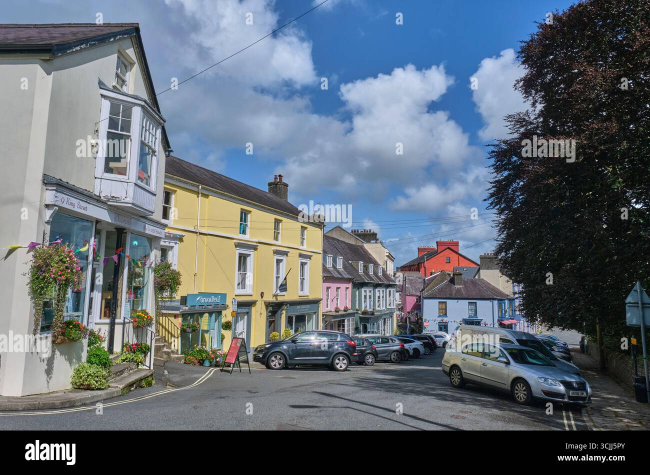 King Street, Llandeilo, Carmarthenshire Banque D'Images
