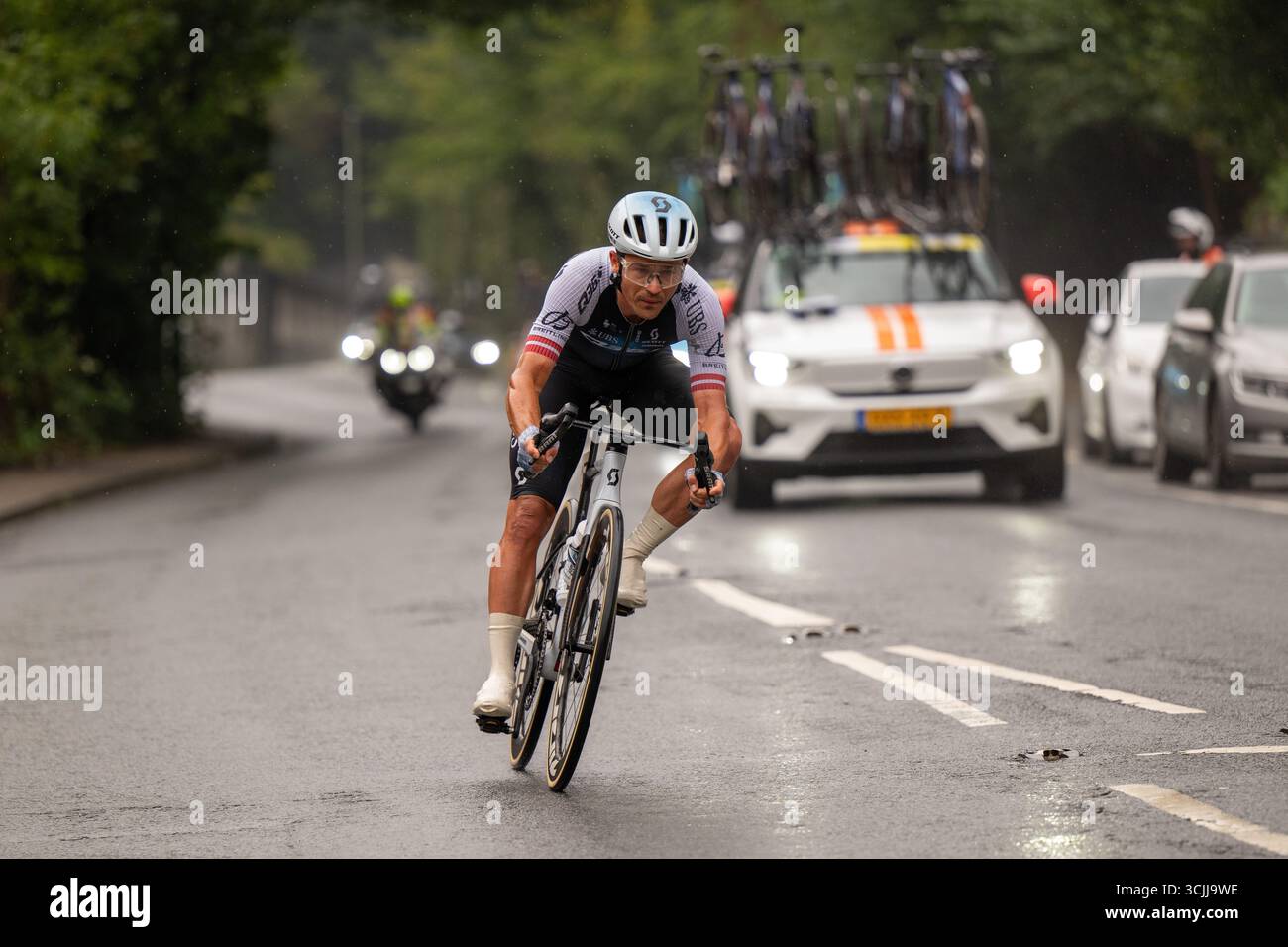 Pays de Galles, Royaume-Uni. 7 septembre 2025, pays de Galles – UCI Pro Series – 2025 Lloyds Tour of Britain Men – étape 6 – Newport à Cardiff (112 km) – Emils Liepins (LAT) de Q36.5 Pro Cycling – image Credit : Josh Wheeler / Alamy Live News Banque D'Images