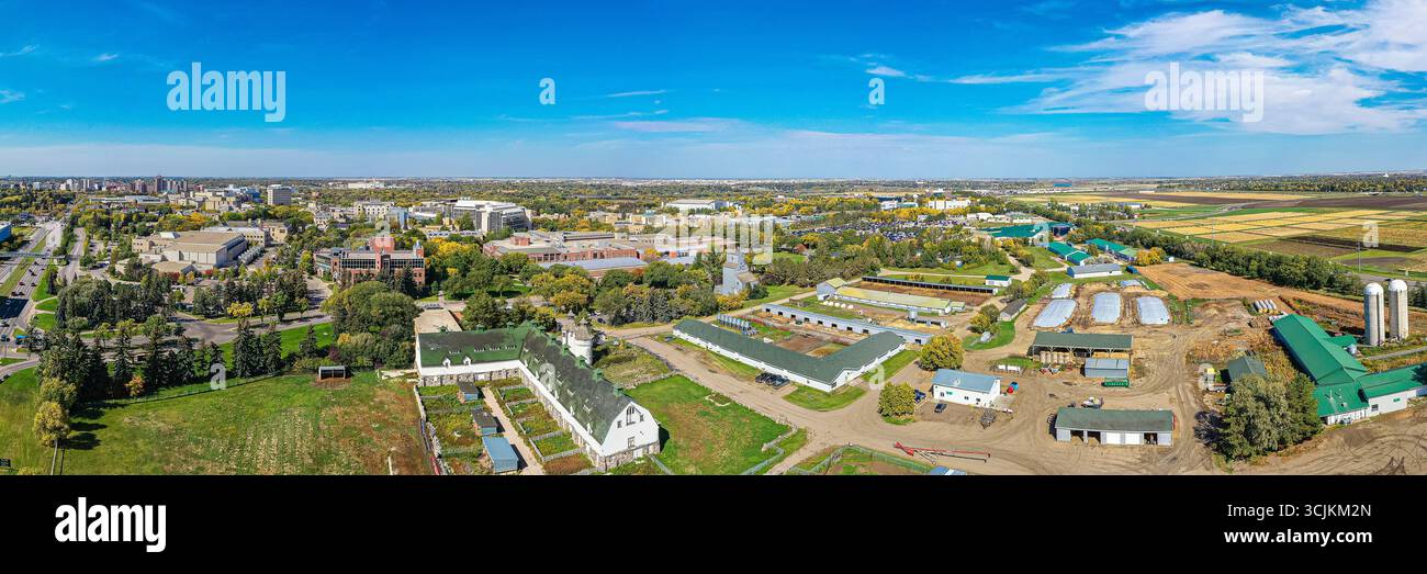 Vue aérienne de la région de Saskatoon de l'Université de la Saskatchewan. 16 septembre 2019 Banque D'Images