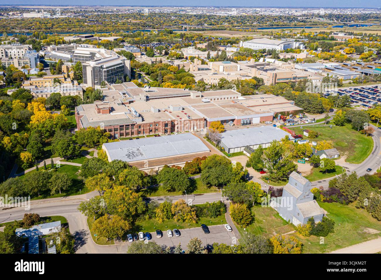 Vue aérienne de la région de Saskatoon de l'Université de la Saskatchewan. 16 septembre 2019 Banque D'Images