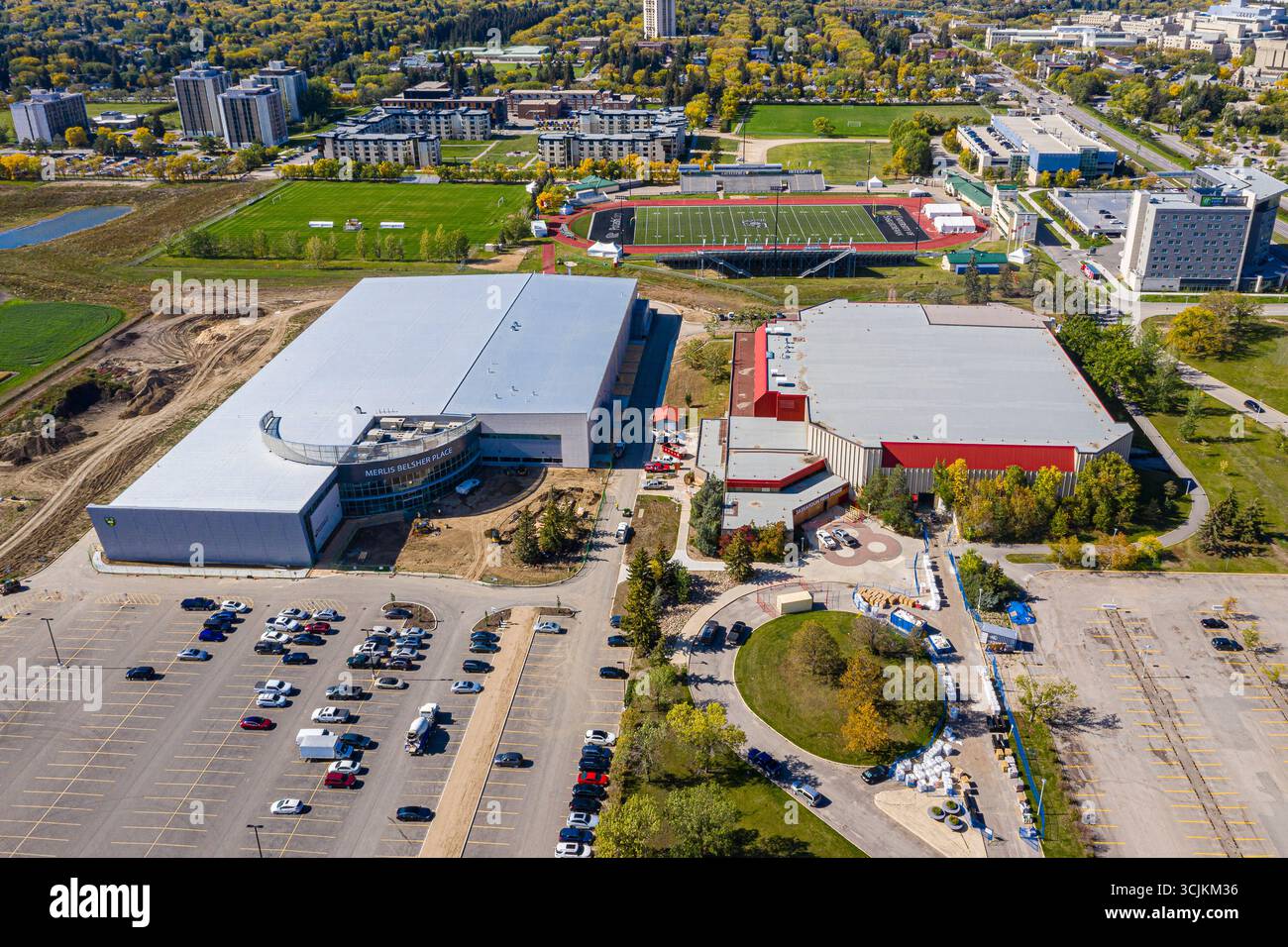Vue aérienne de la région de Saskatoon de l'Université de la Saskatchewan. 16 septembre 2019 Banque D'Images