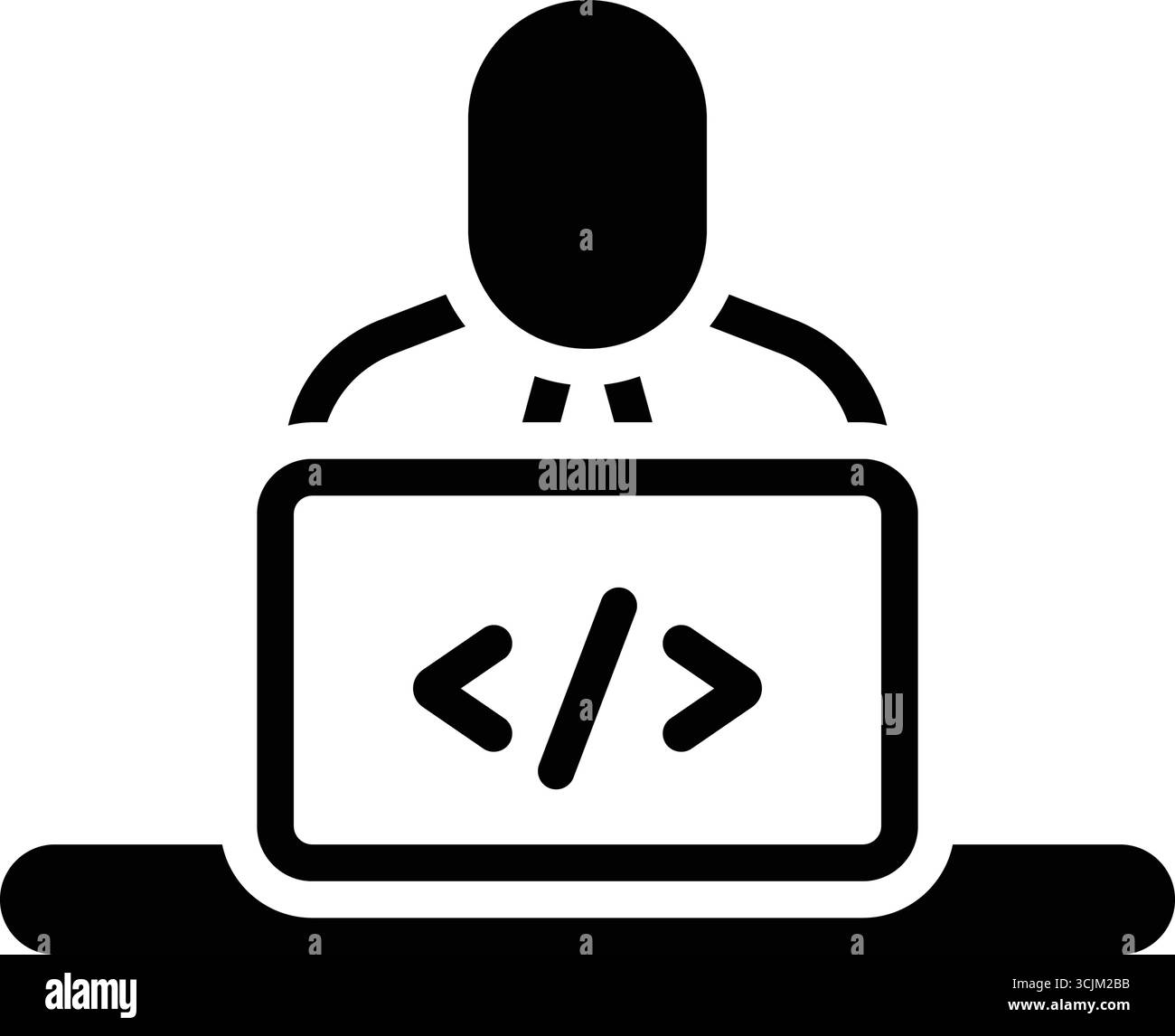 Icône pour programmeur, développeur Illustration de Vecteur