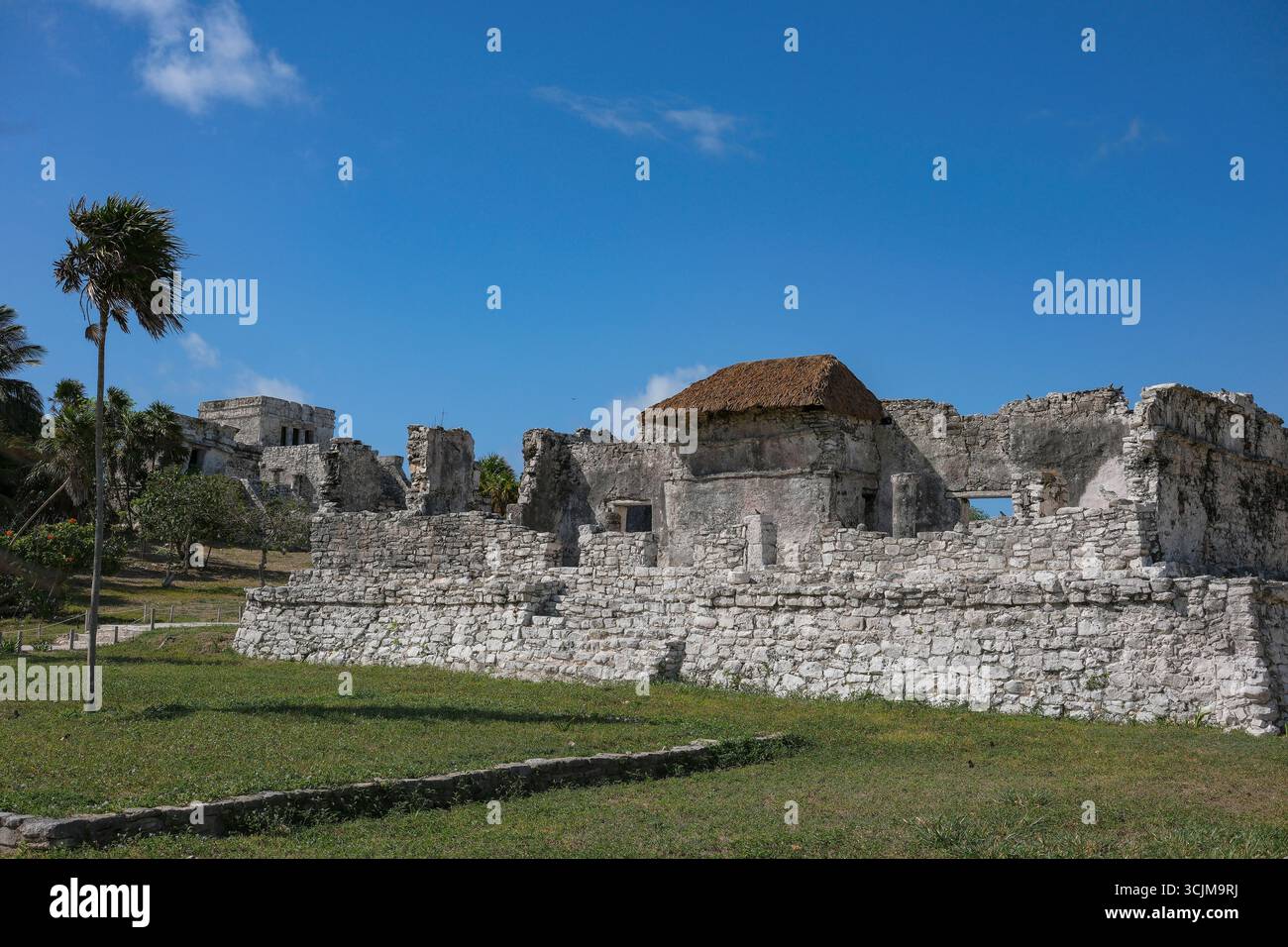 Tulum, Mexique - 19 mai 2025 : site archéologique de Tulum à Quintana Roo, Mexique. Banque D'Images