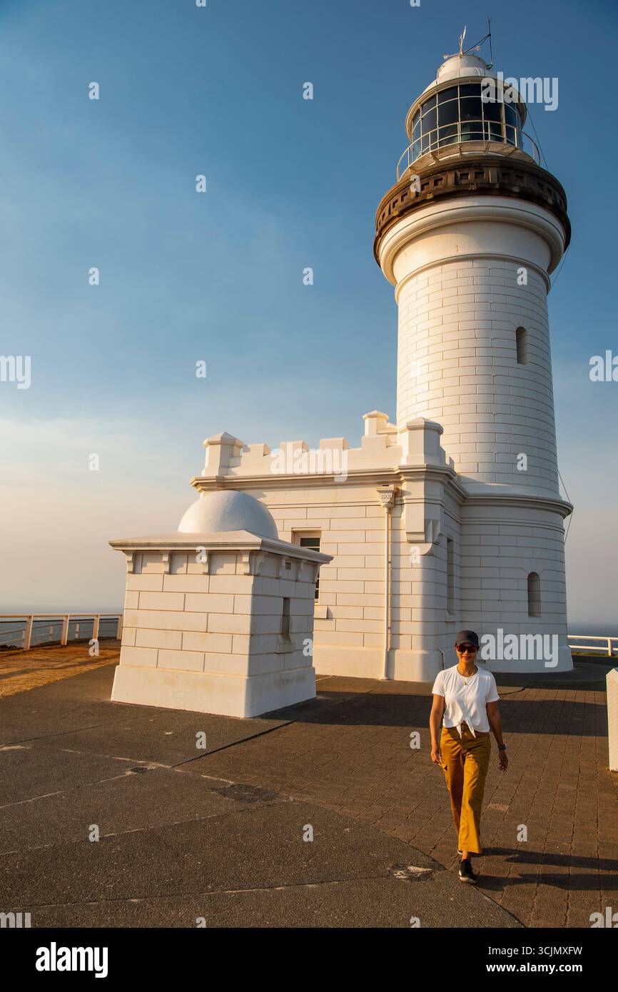 Le phare de Cape Byron au-dessus de Byron Bay en Nouvelle-Galles du Sud Banque D'Images