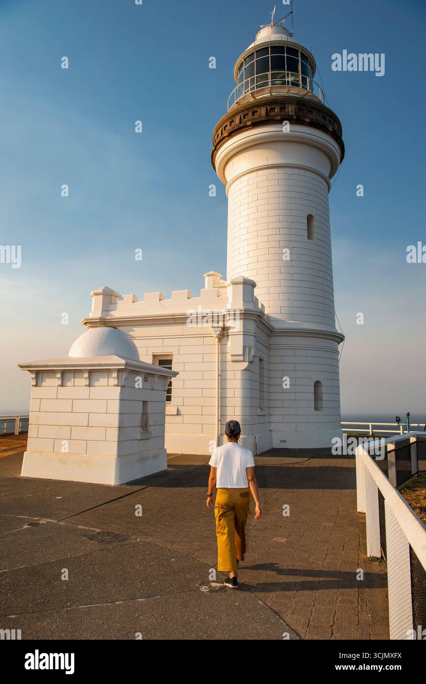 Le phare de Cape Byron au-dessus de Byron Bay en Nouvelle-Galles du Sud Banque D'Images