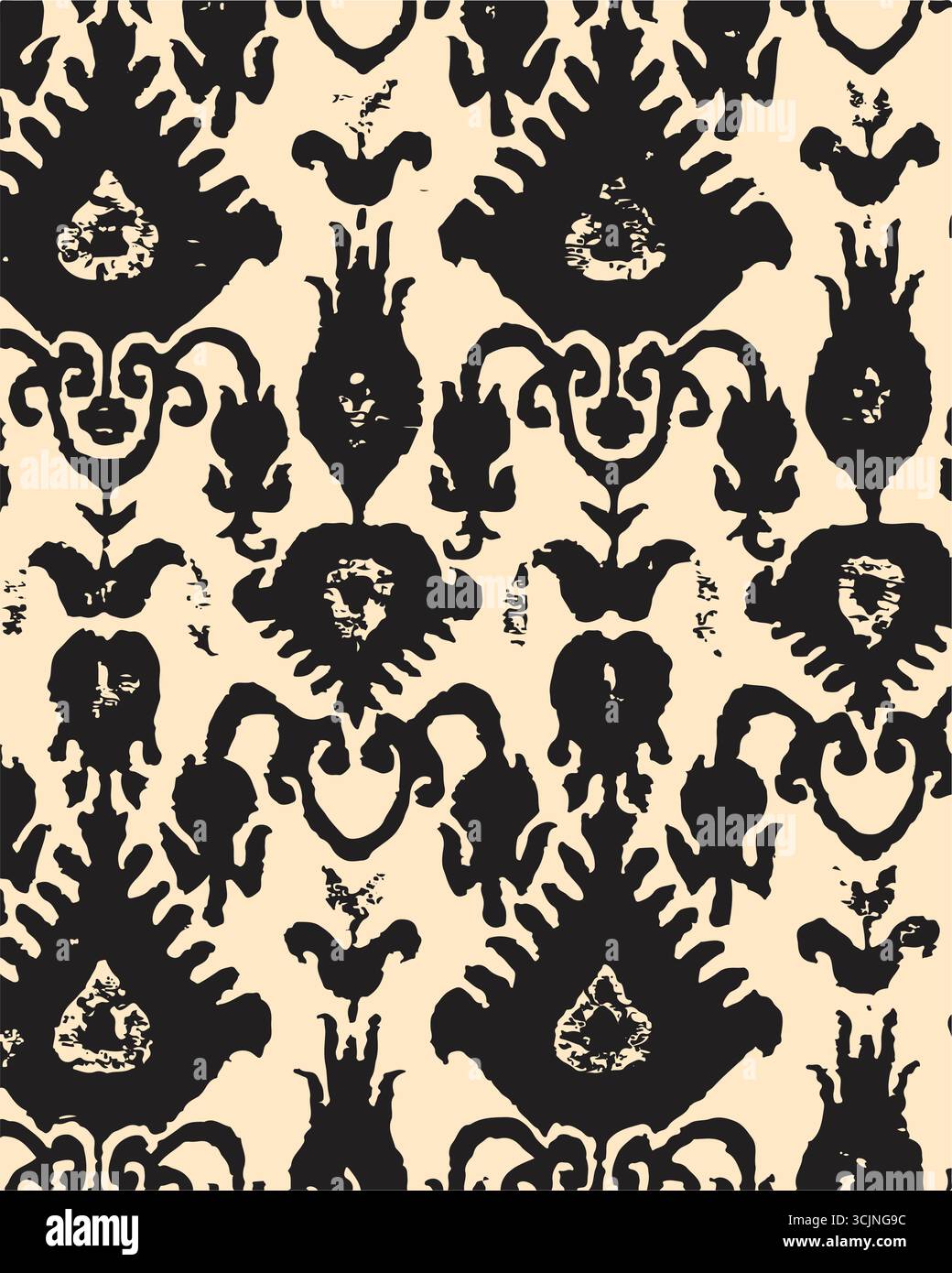 Ethnie abstraite ikat compris Modèle sans couture dans tribal, broderie folklorique et style mexicain. Imprimé décoratif d'art géométrique aztèque. Conception pour tapis, wallpa Illustration de Vecteur