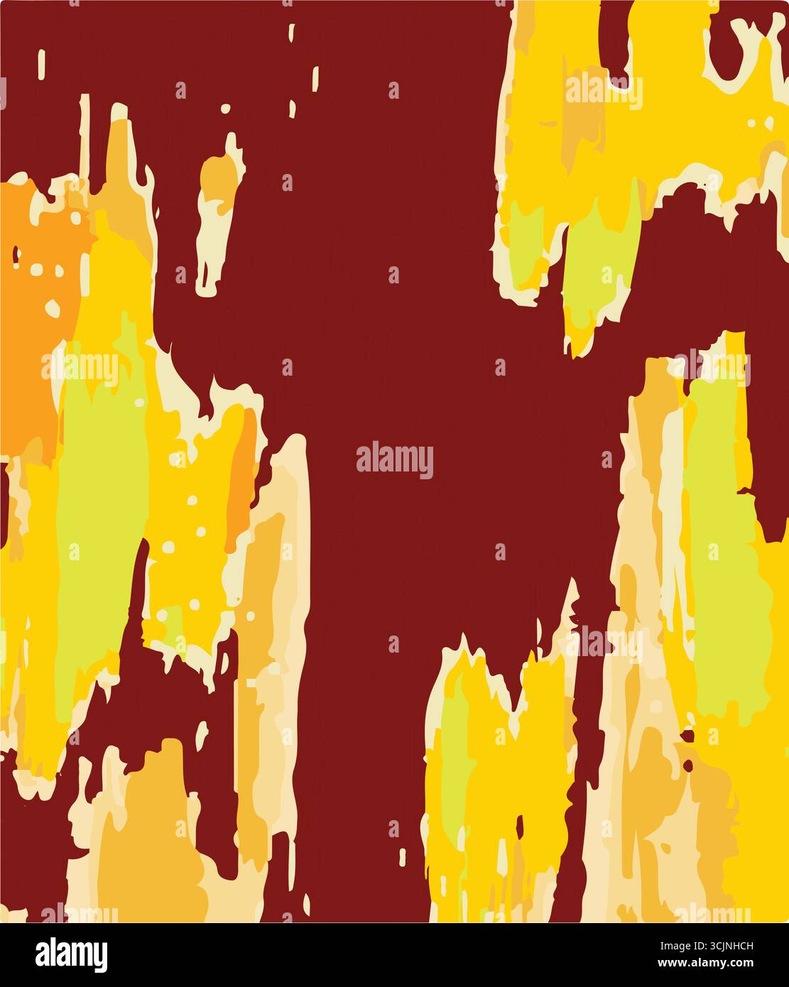 Motif floral tropical coloré moderne. Joli motif abstrait botanique contemporain sans couture. Imprimé unique dessiné à la main. Illustration de Vecteur