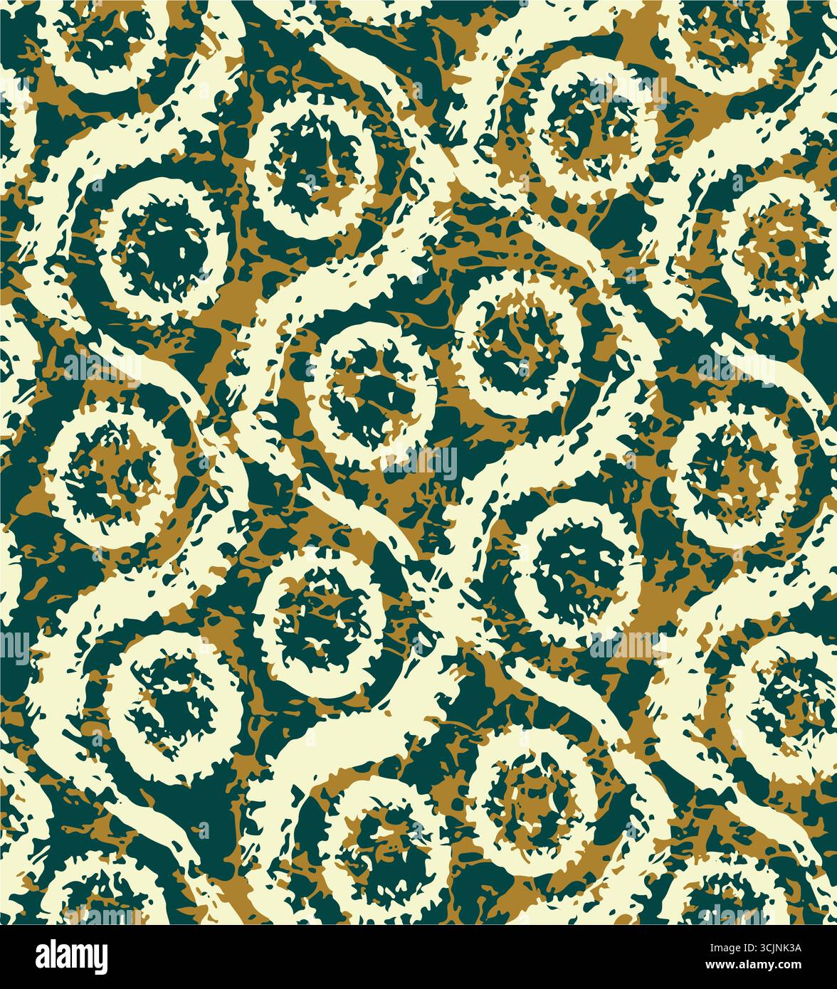 Motif floral tropical coloré moderne. Joli motif abstrait botanique contemporain sans couture. Imprimé unique dessiné à la main. Illustration de Vecteur