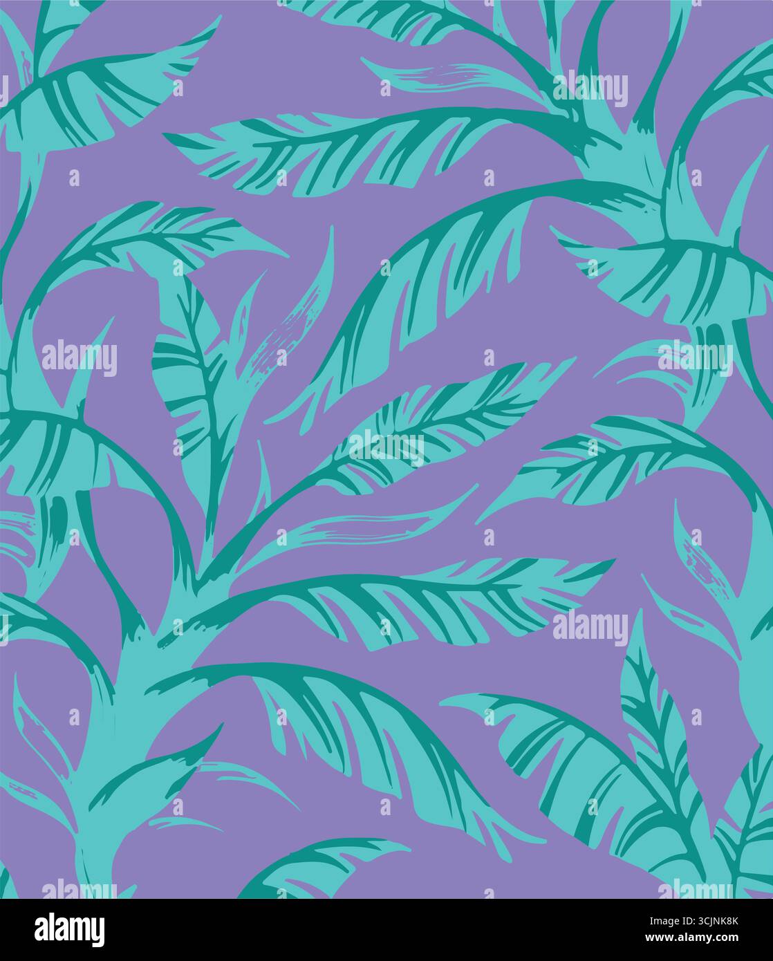 Modèle sans couture créatif abstrait avec des plantes tropicales et un fond artistique, ethnique, feuilles, feuille, modèle sans couture Illustration de Vecteur