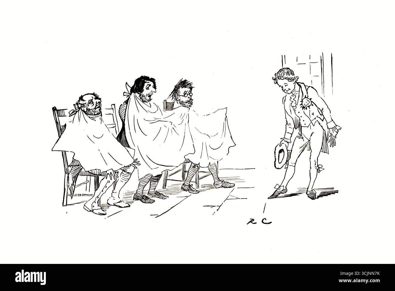 Le Grand Panjandrum lui-même est l'un des seize livres d'images créés par l'illustrateur Randolph Caldecott. Le texte du livre, bien connu à l'époque de Caldecott, a été écrit et publié en 1775 par Samuel Foote. Il est basé sur un morceau de non-sens écrit par Foote ('et il y avait présents les Picninnies, et les Joblillies, et les Garyulies et le Grand Panjandrum lui-même, avec le petit bouton rond en haut.'), Banque D'Images