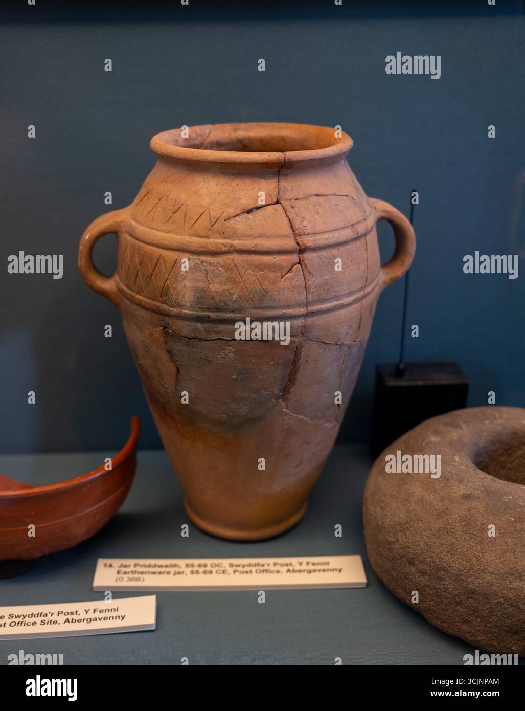 Musée du château d'Abergavenny sur la motte à Abergavenny Monmouthshire pays de Galles Royaume-Uni Banque D'Images