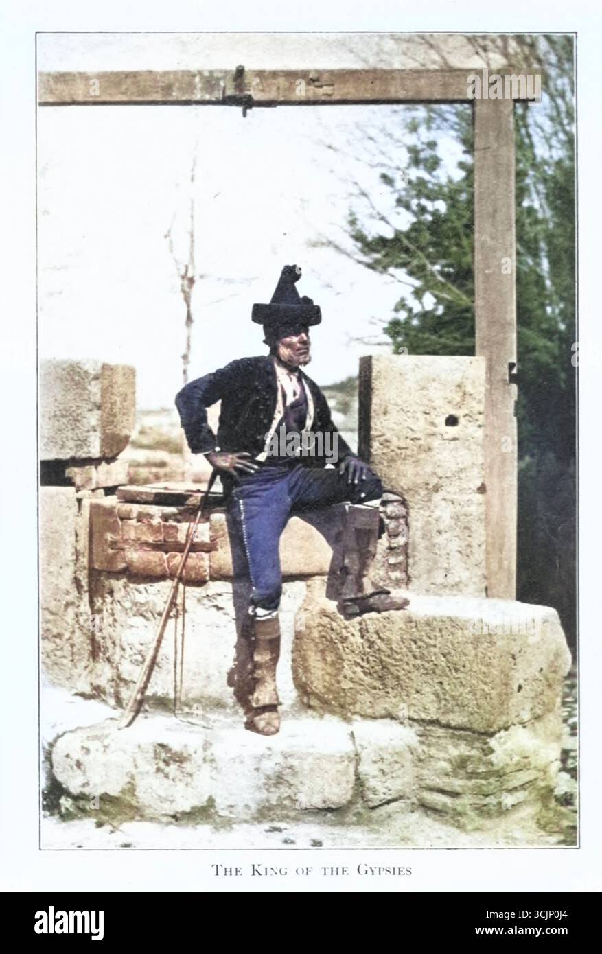 Colorié le roi des Tsiganes des autoroutes espagnoles et des routes secondaires par Bates, Katharine Lee, 1859-1929 date de publication 1900 Banque D'Images