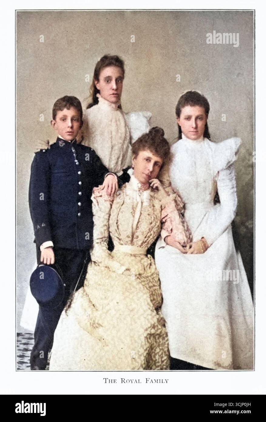 Colorié la famille royale d'après les autoroutes espagnoles et les routes secondaires par Bates, Katharine Lee, 1859-1929 date de publication 1900 Banque D'Images
