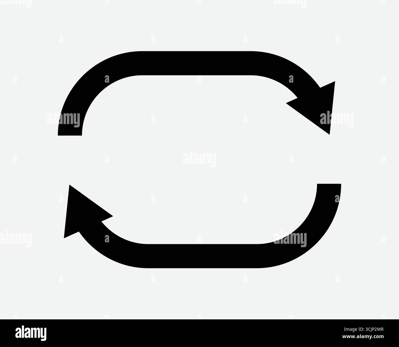 Rotation icône flèche pointeur flèche rotation cercle circulaire réutilisation recyclage mise à jour du système recharger Réinitialiser point d'actualisation symbole symbole de signe de cycle Illustration de Vecteur