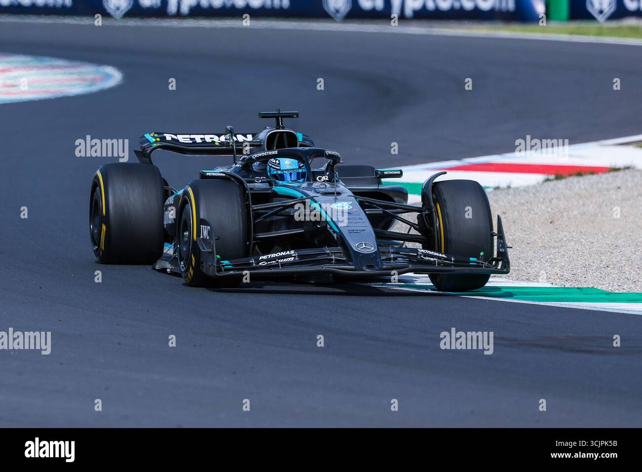 Monza, Italien. 07 septembre 2025. George Russel du Royaume-Uni et Mercedes AMG Petronas Formula One Team W16 (63) vu lors du Grand Prix de F1 d'Italie 2025 - course à l'Autodromo Nazionale Monza crédit : dpa/Alamy Live News Banque D'Images