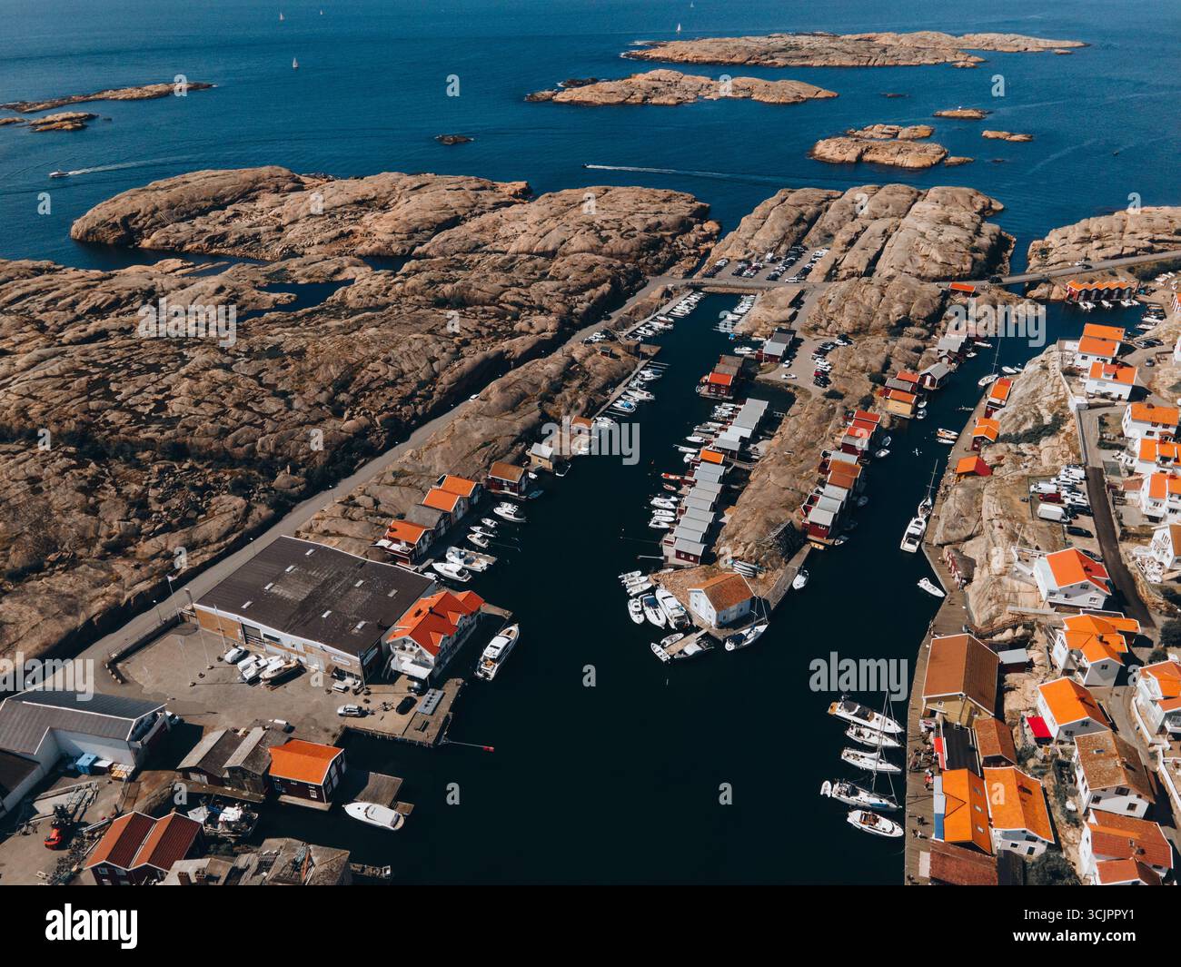 Vues aériennes de Smögen dans l'ouest de la Suède Banque D'Images