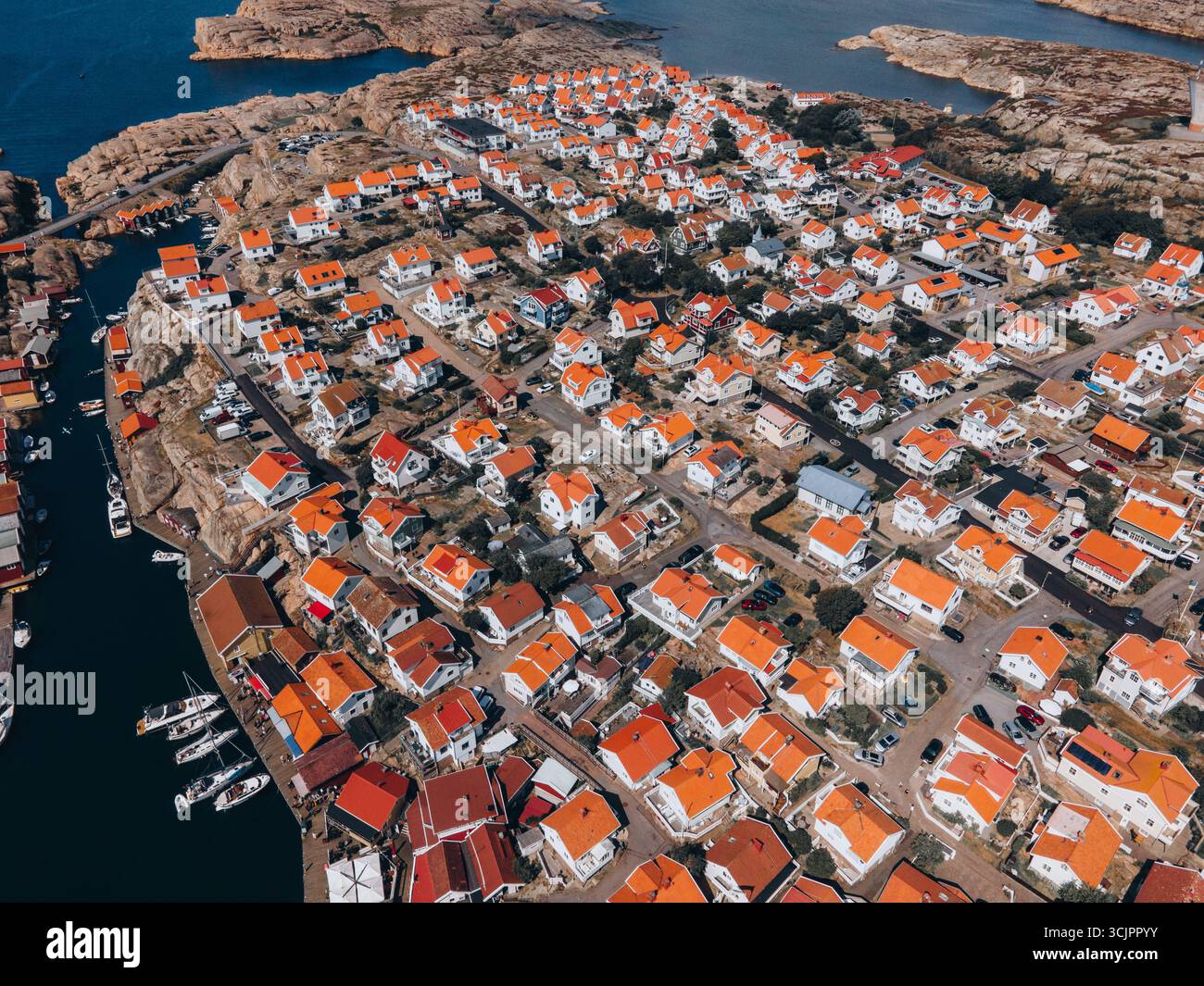 Vues aériennes de Smögen dans l'ouest de la Suède Banque D'Images