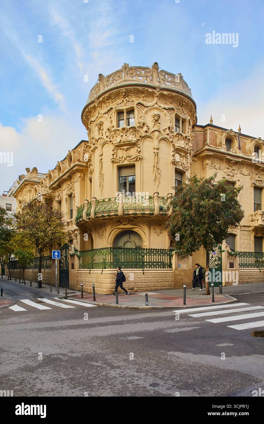 Madrid, 21 novembre 2024. Rue Alfonso VI, siège de la SGAE (Société générale des auteurs d'Espagne). Façade principale. Photo : Guillermo Navarro. Archdc. Crédit : album / Archivo ABC / Guillermo Navarro Banque D'Images