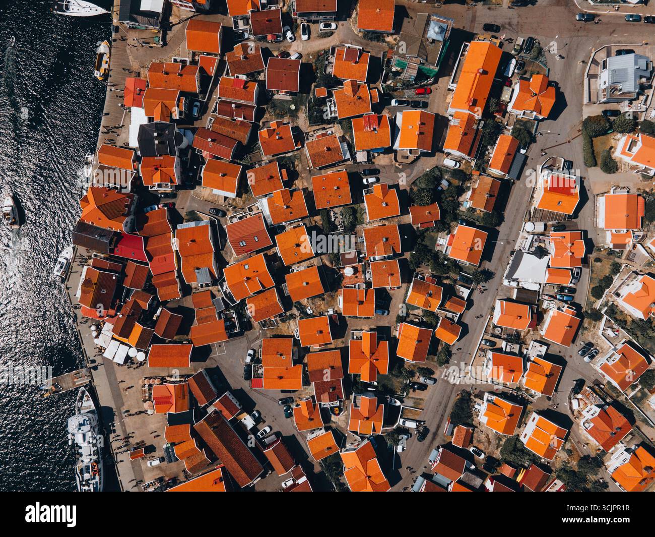 Vues aériennes de Smögen dans l'ouest de la Suède Banque D'Images