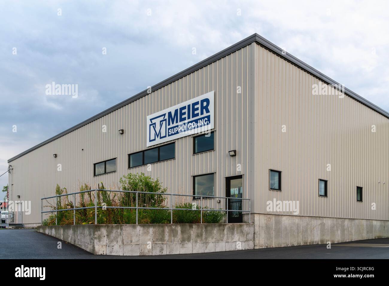 Utica, NY - Aug 17, 2025 : vue d'ensemble de Meier Supply Co., Inc. est un distributeur en gros HVAC / R détenu par ses employés fondé en 1957 avec plus de 20 emplacements Banque D'Images