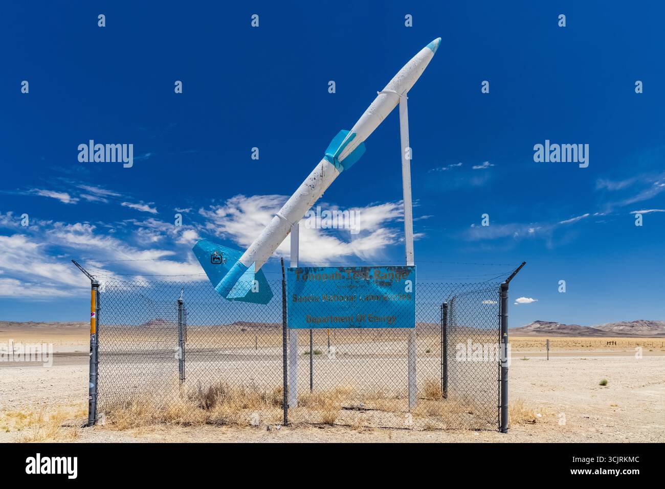 Tonopah test Range, alias Area 52, une installation hautement classée du Département de l'énergie dans le Nevada éloigné, États-Unis Banque D'Images