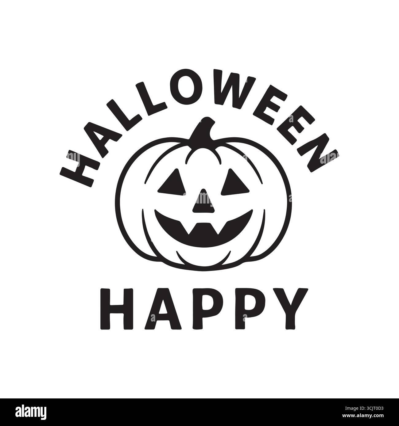 Dessin de contour noir et blanc d'un fantôme de dessin animé mignon avec un visage effrayant, parfait pour les thèmes d'Halloween, les icônes ou les dessins festifs. Illustration de Vecteur