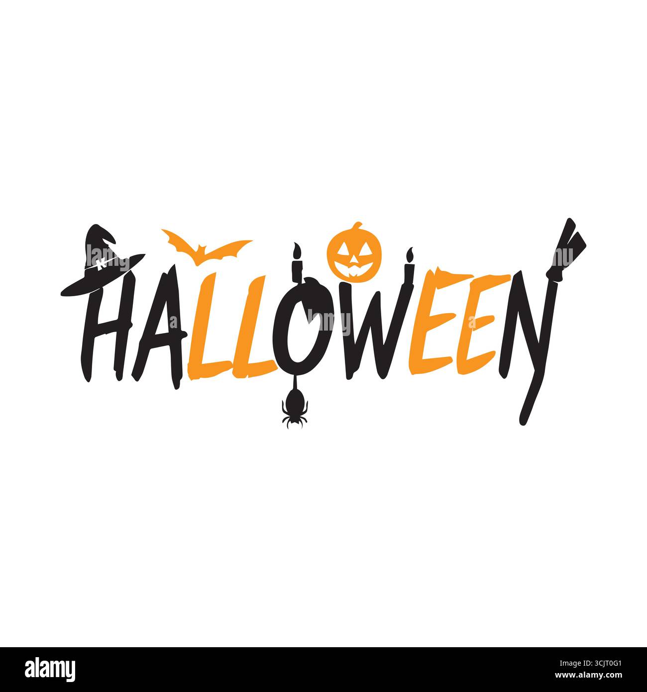 Dessin de contour noir et blanc d'un fantôme de dessin animé mignon avec un visage effrayant, parfait pour les thèmes d'Halloween, les icônes ou les dessins festifs. Illustration de Vecteur