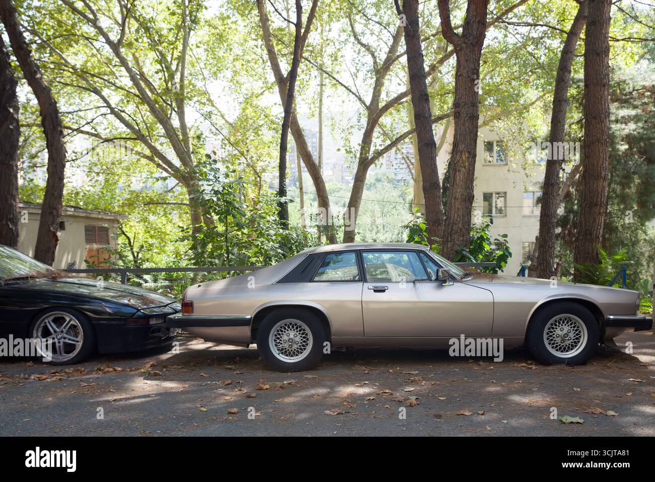 08-31-2025 TBILISSI GEO Jaguar XJ-S qui produit de 1975 à 1996 - un coupé gracieux (mais pas aussi célèbre que la Jaguar E-type) Banque D'Images