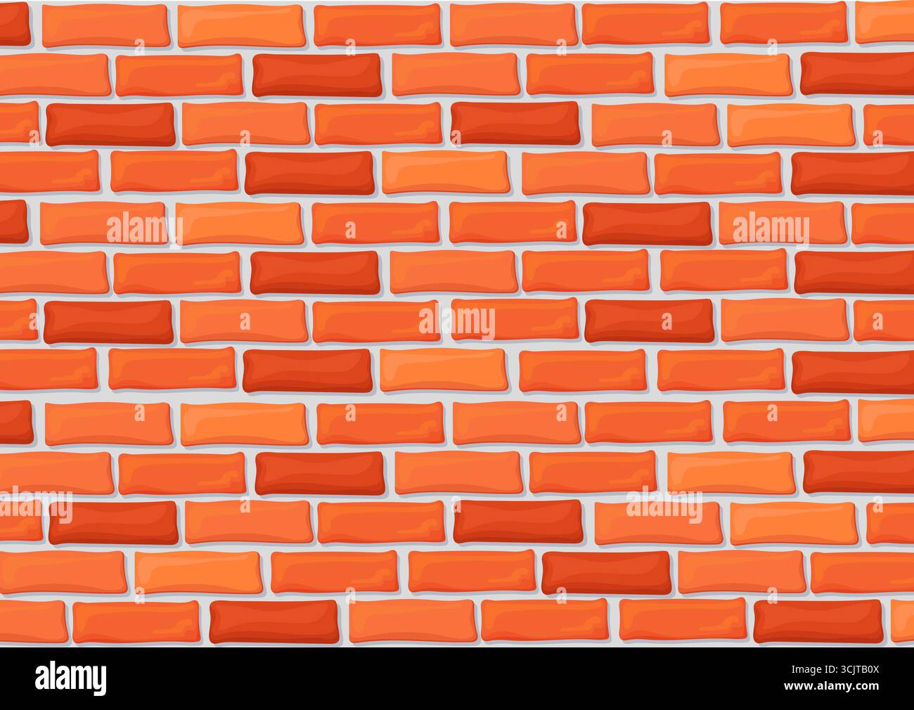 Mur de briques de dessin animé. Fond de texture de pierre rouge, bâtiment construction maçonnerie de modèle de briques de roche de bloc de maison de jeu de mur vecteur d'illustration origine Illustration de Vecteur