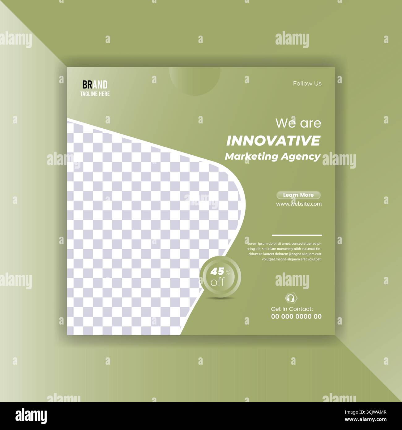 Modèle de publication de médias sociaux d'entreprise verte moderne Illustration de Vecteur