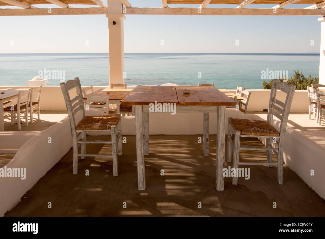 Terrasse sur la mer Banque D'Images