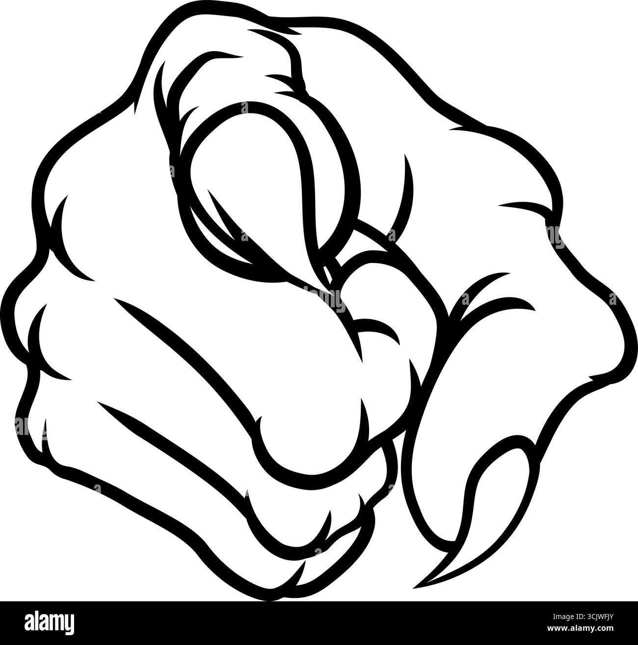 Main de griffe monstre d'Halloween pointant vers vous spectateur Illustration de Vecteur