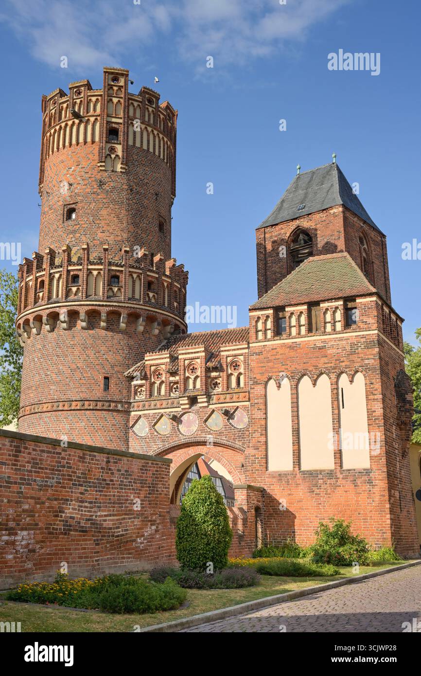 Neustädter Tor, Tangermünde, Saxe-Anhalt, Deutschland Banque D'Images