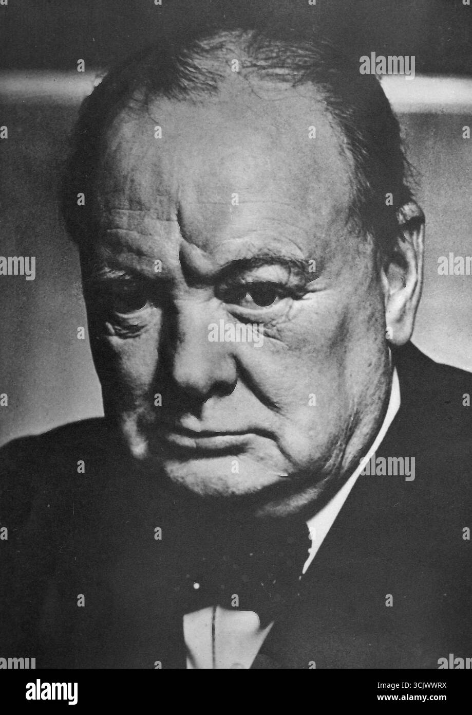 Le premier ministre britannique Sir Winston Churchill, années 1950 Banque D'Images