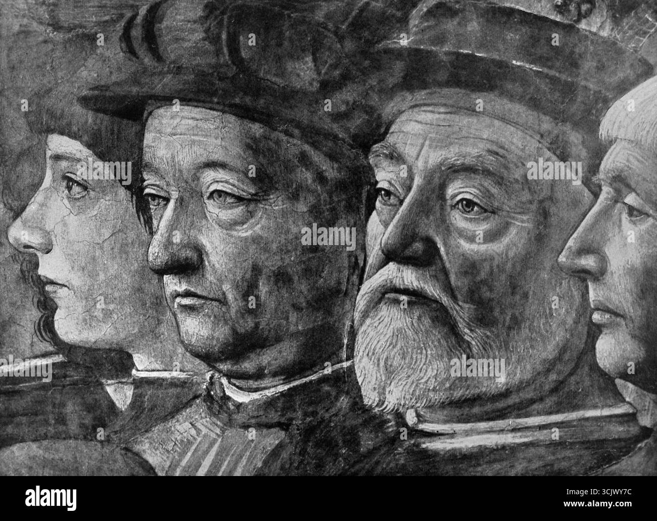 Peter et Andrew, détail de la fresque de la Chapelle Sistin, peinture de l'artiste italien Ghirlandaio, années 1400 Banque D'Images