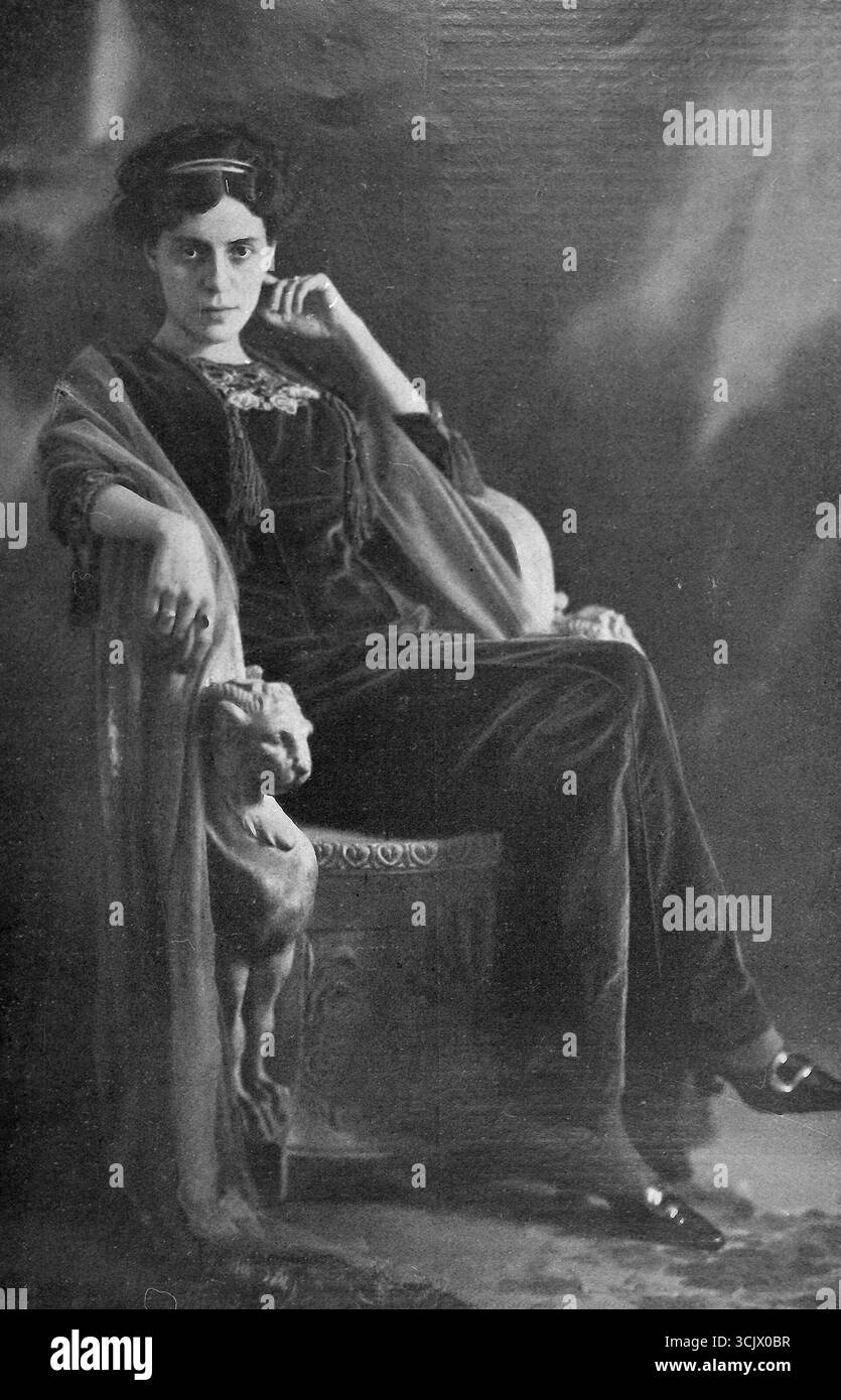 Poète italienne Amalia Guglielminetti, Italie 1911 Banque D'Images
