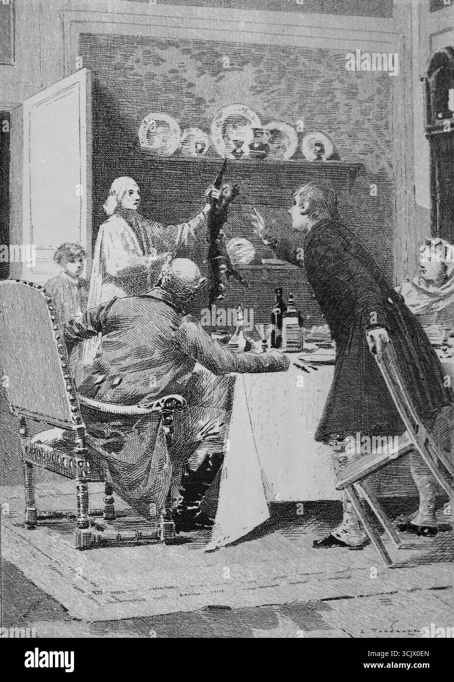 Illustration pour les paysans, par l'écrivain français Honoré de Balzac, années 1800 Banque D'Images