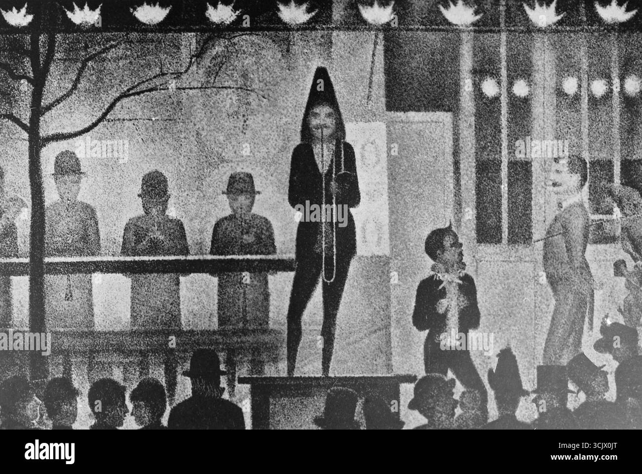 Cirque Sideshow, peinture de l'artiste français Georges Seurat, 1888 Banque D'Images