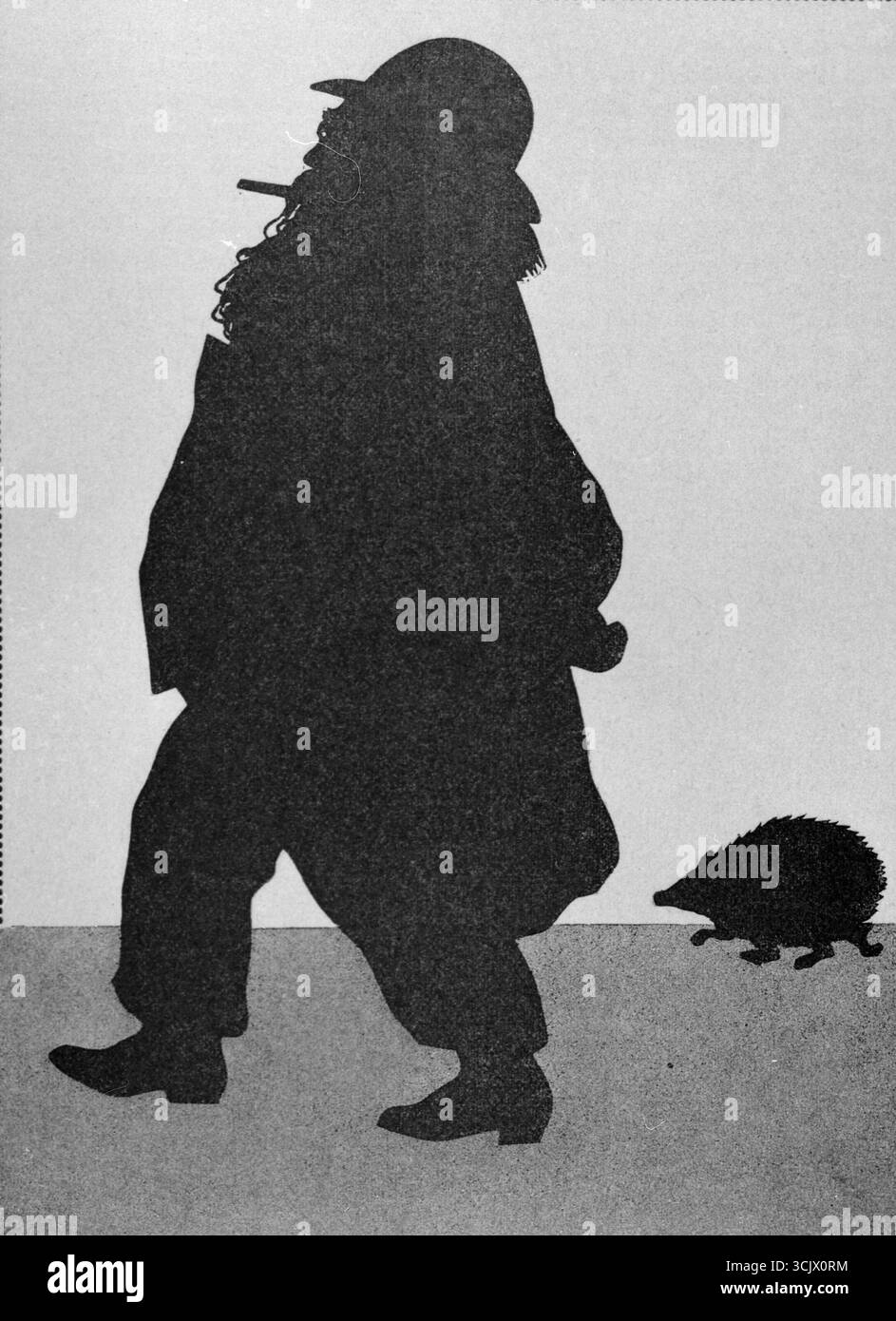 Silhouette du compositeur allemand Johannes Brahms, illustration,1800 Banque D'Images