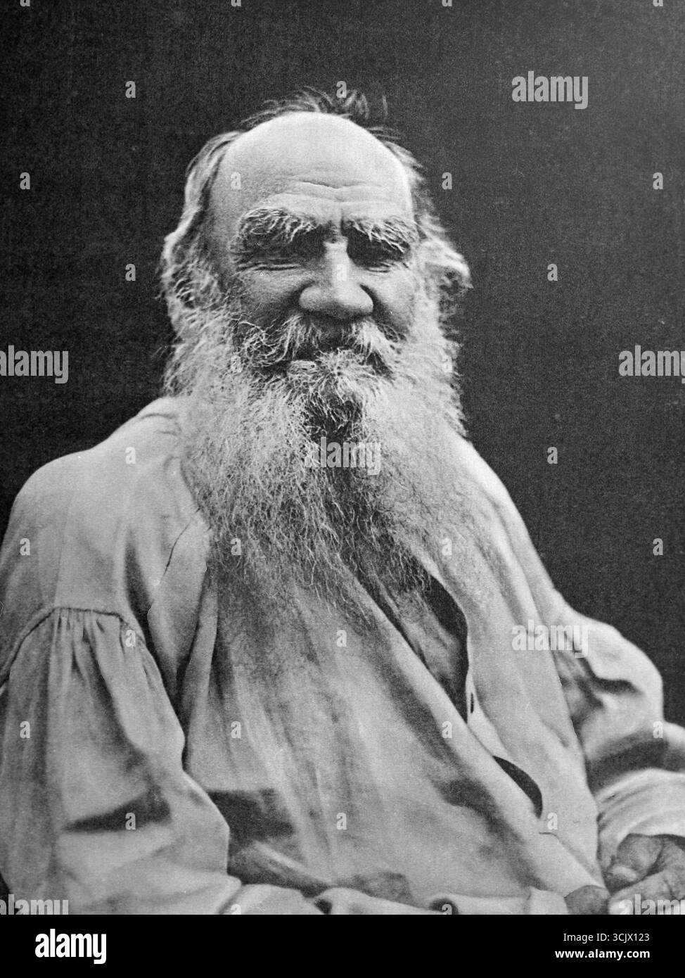 Romancier russe Leo Tolstoï, Yasnaya Polyana, Russie 1907 Banque D'Images