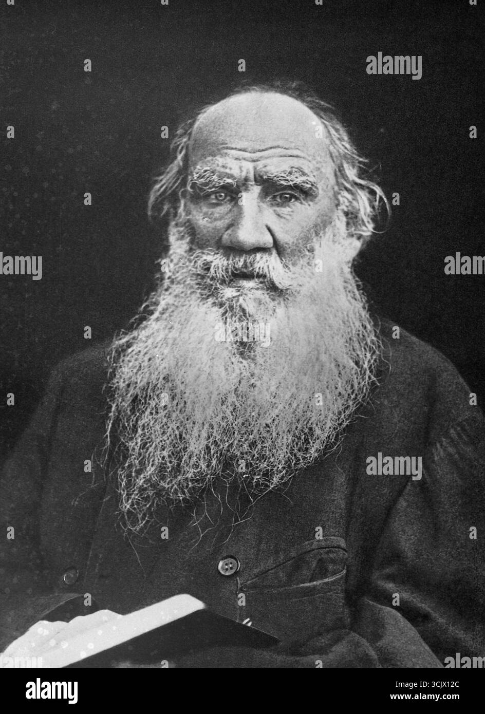 Romancier russe Leo Tolstoï, Yasnaya Polyana, Russie 1908 Banque D'Images