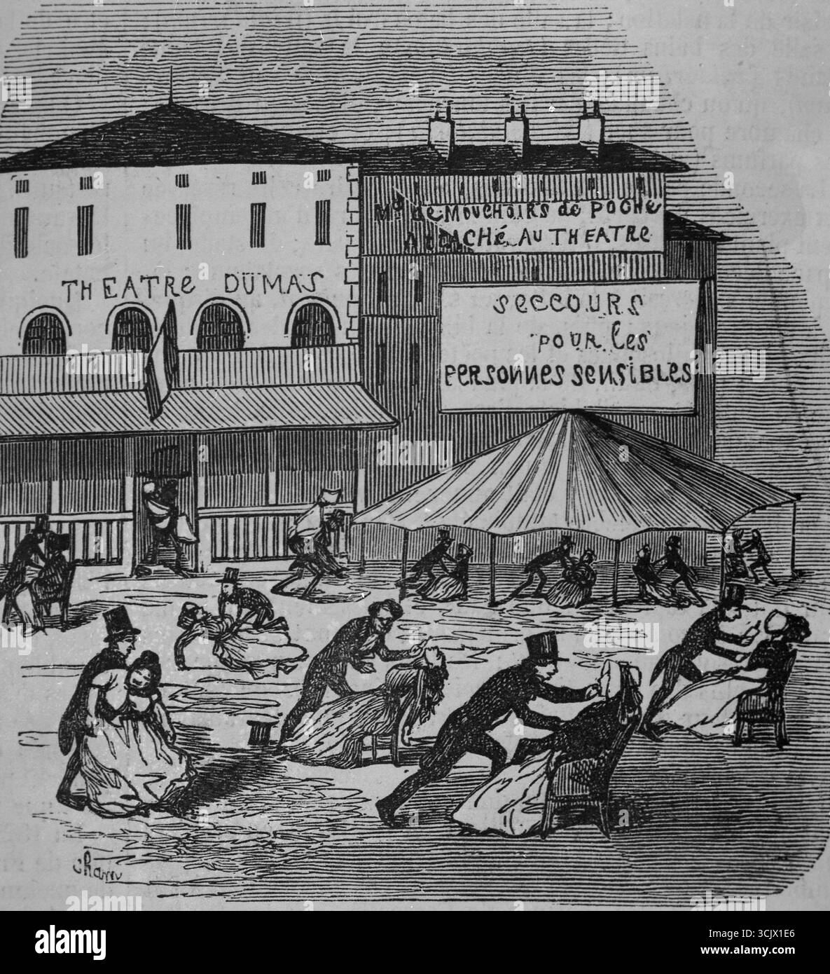 Scène du théâtre Dumas, illustration, années 1900 Banque D'Images